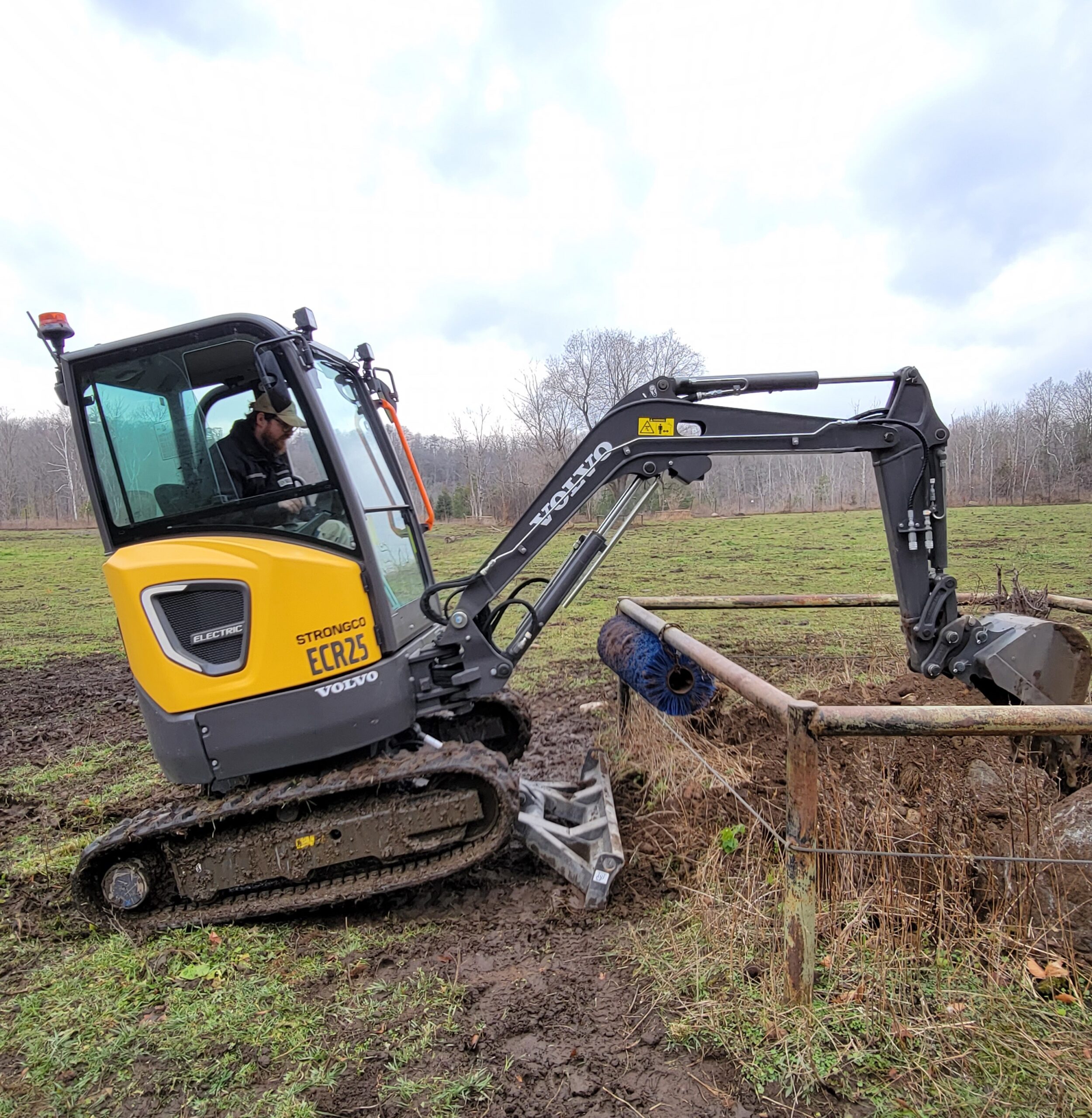 Volvo ECR25 Electric at the Toronto Zoo in Canada