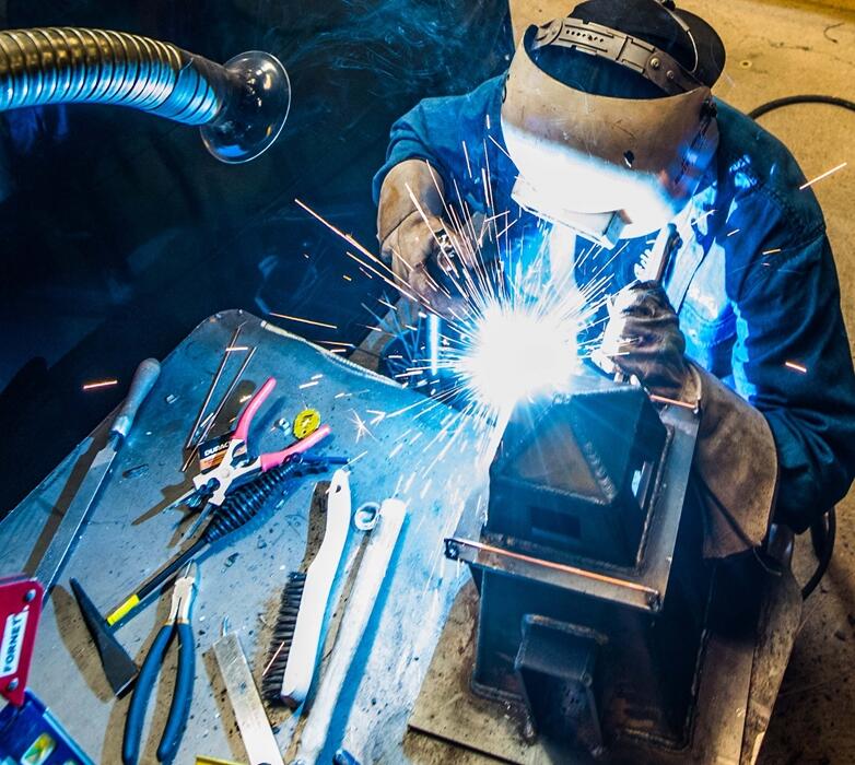 Welding competitor at the 2019 Skills Canada National Competition in Halifax
