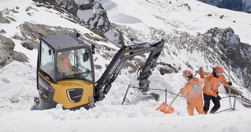 Volvo ECR25 Electric Excavator at Altitude