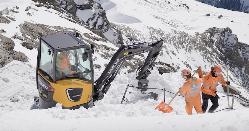 Volvo ECR25 Electric Excavator at Altitude