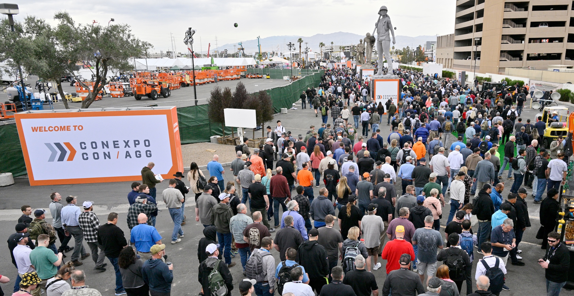 Overhead shot of the entrance to CONEXPO-CON/AGG in Las Vegas.