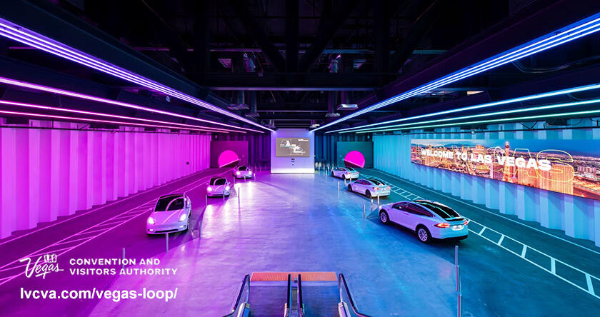A view of the underground Las Vegas Convention Center Loop.