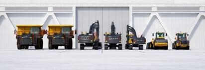 Volvo rigid haulers, excavators and wheel loaders