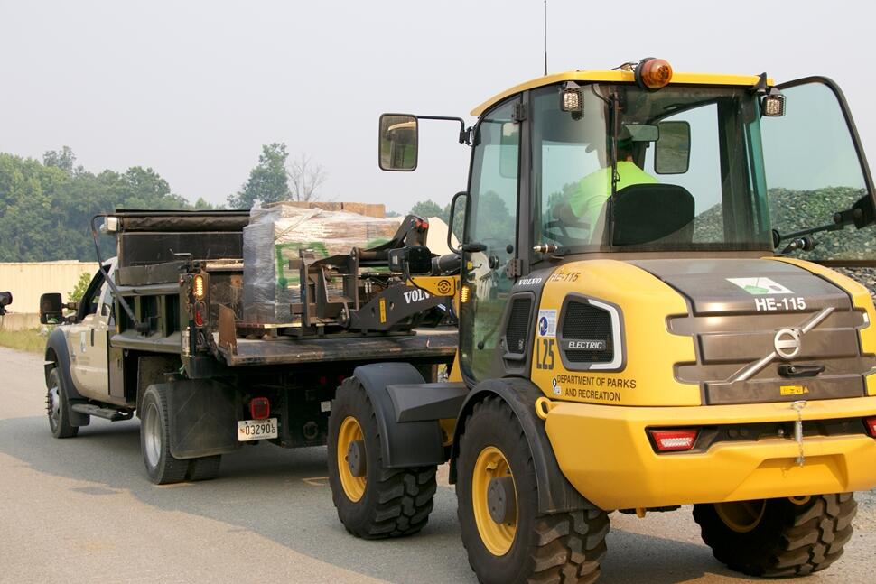 Maryland parks district champions Volvo electric equipment