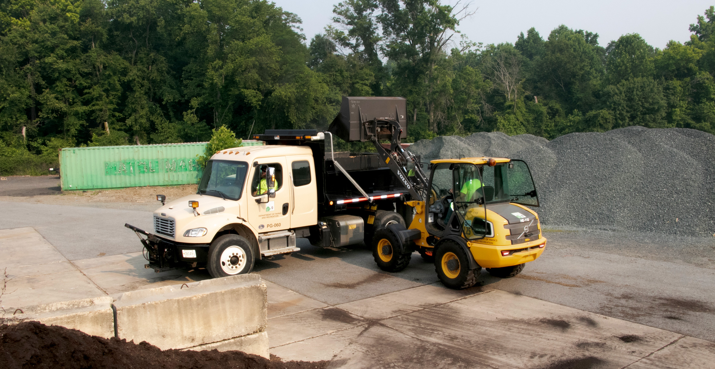 Maryland parks district champions Volvo electric equipment