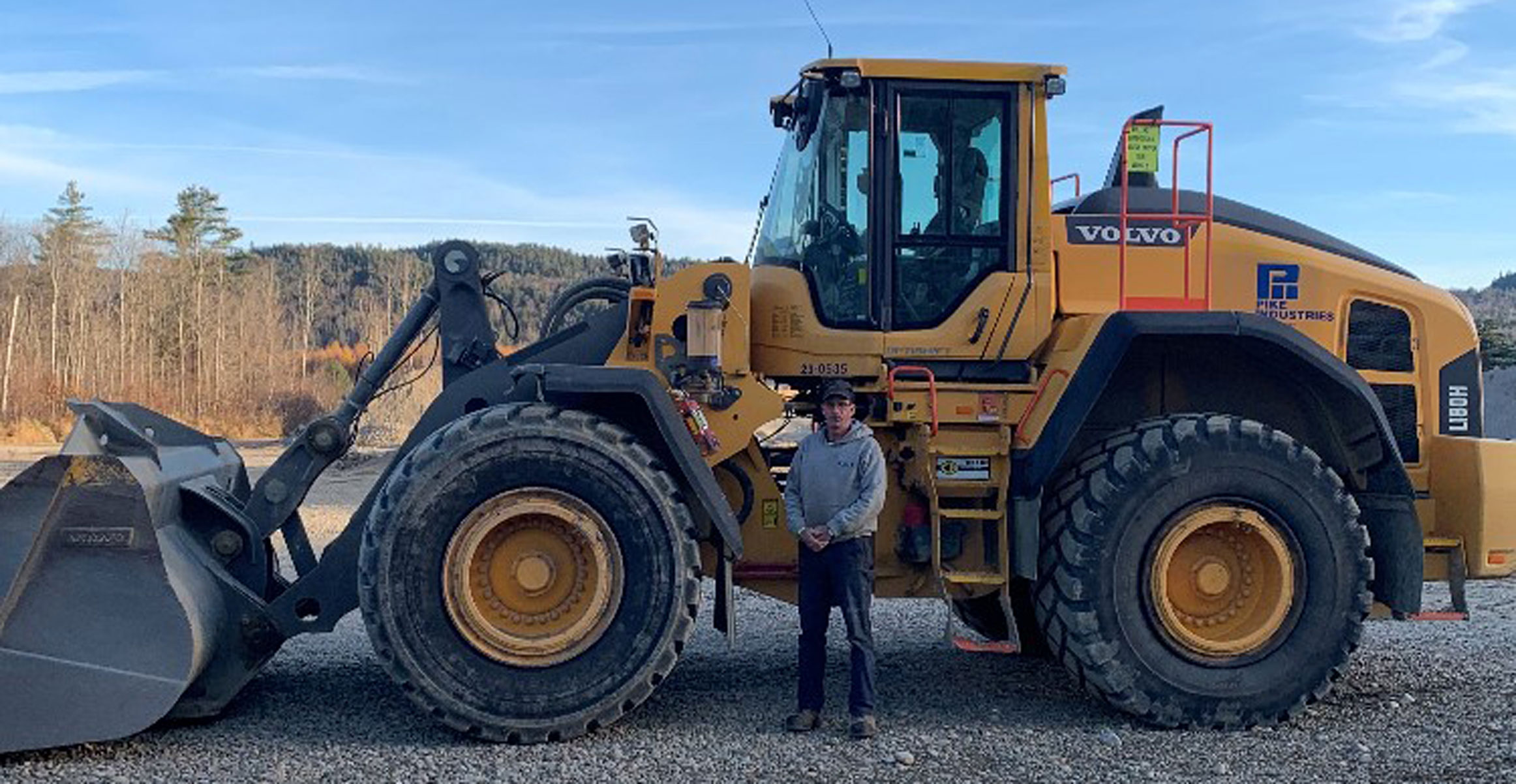 Operator Francis Briere with the L180H.