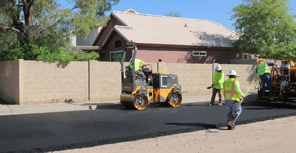 Volvo DD25 Electric Asphalt Compactor with Primavera Paving in Arizona
