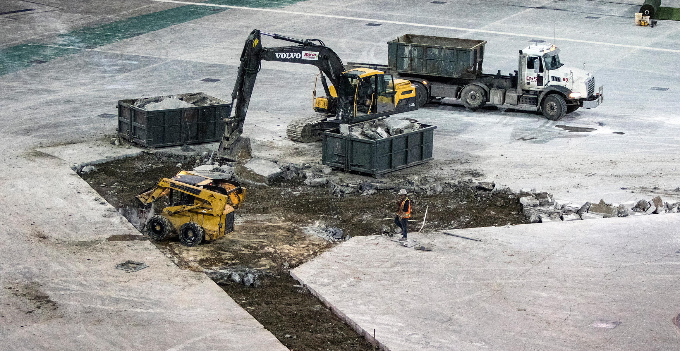 Volvo EC220E excavator breaks ground at Rogers Centre - home of the Toronto Blue Jays 