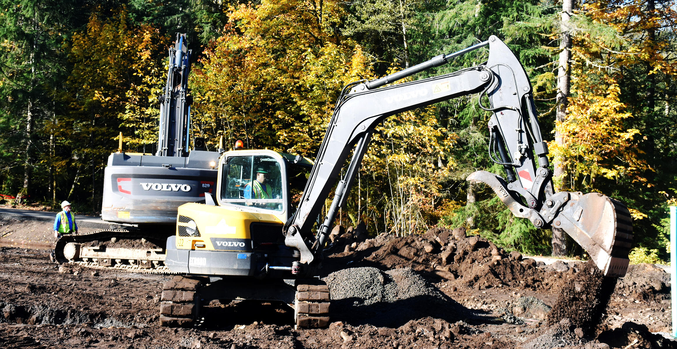 Volvo mini excavator at Janz Enterprises in Oregon