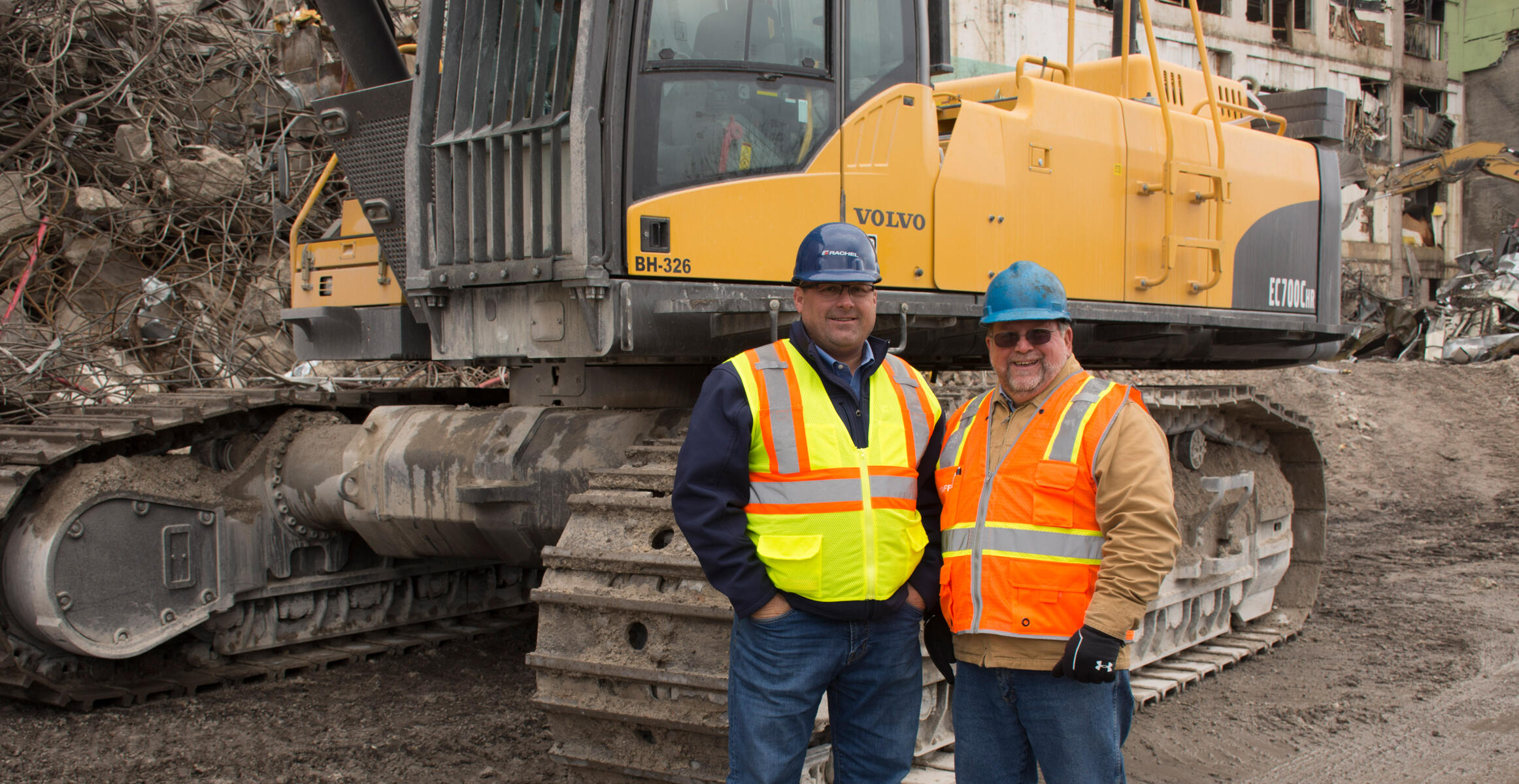 Rachel Contracting uses a Volvo EC700C for demolition in St. Paul, Minnesota