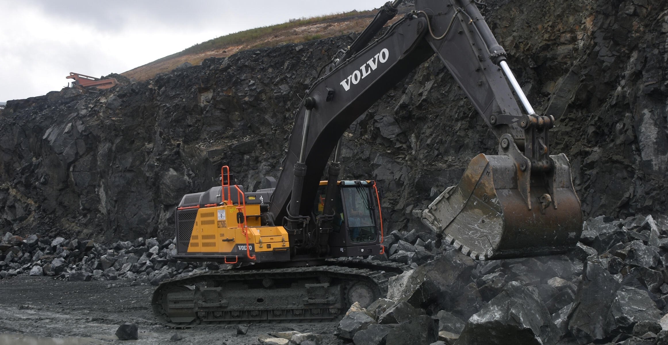 Volvo Excavator at Savage Stone in Jessup, Maryland