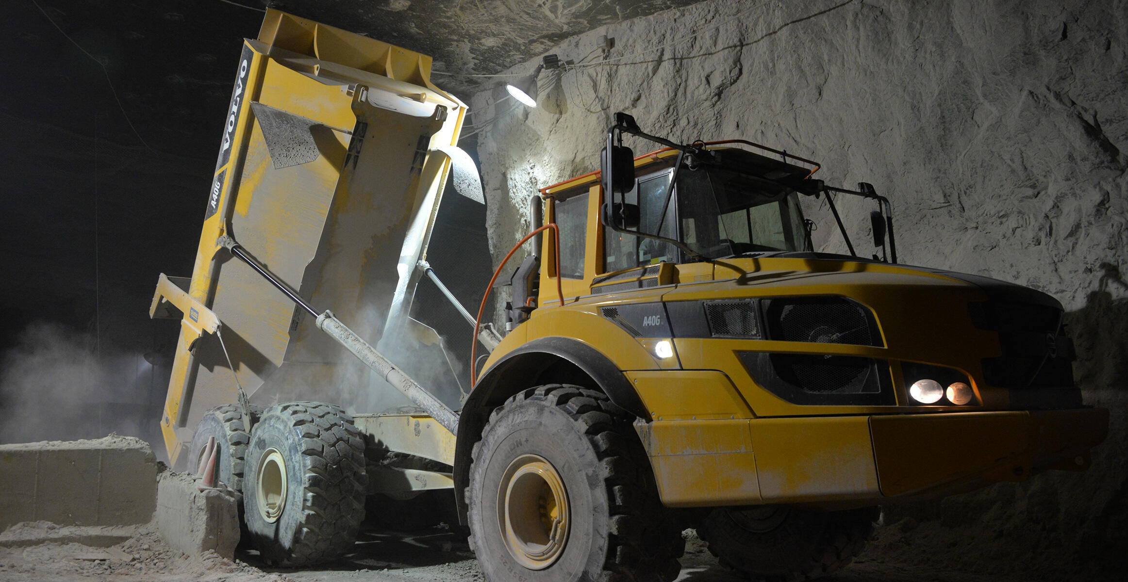 Volvo Articulated Truck (ADT) in underground Sterling mine