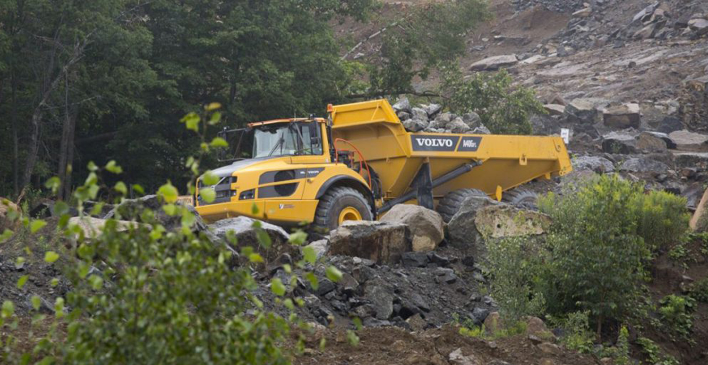 Volvo A40G articulated truck at a Barton mine