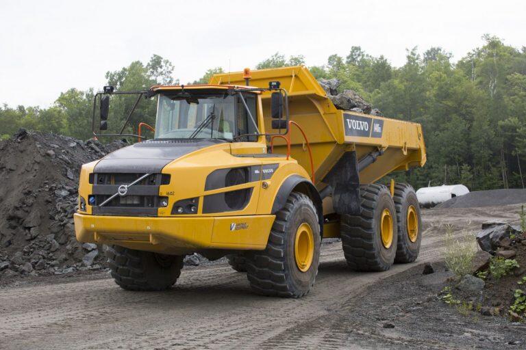Volvo A40G hauling rock for Barton Mining