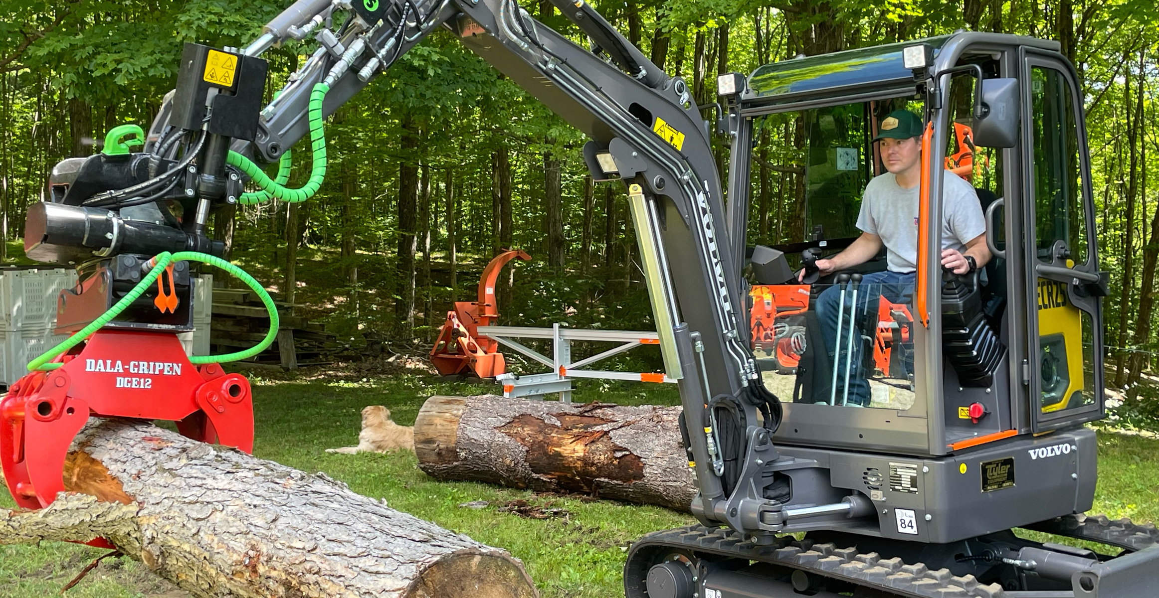 Volvo ECR25 Electric compact excavator at Walden Hill