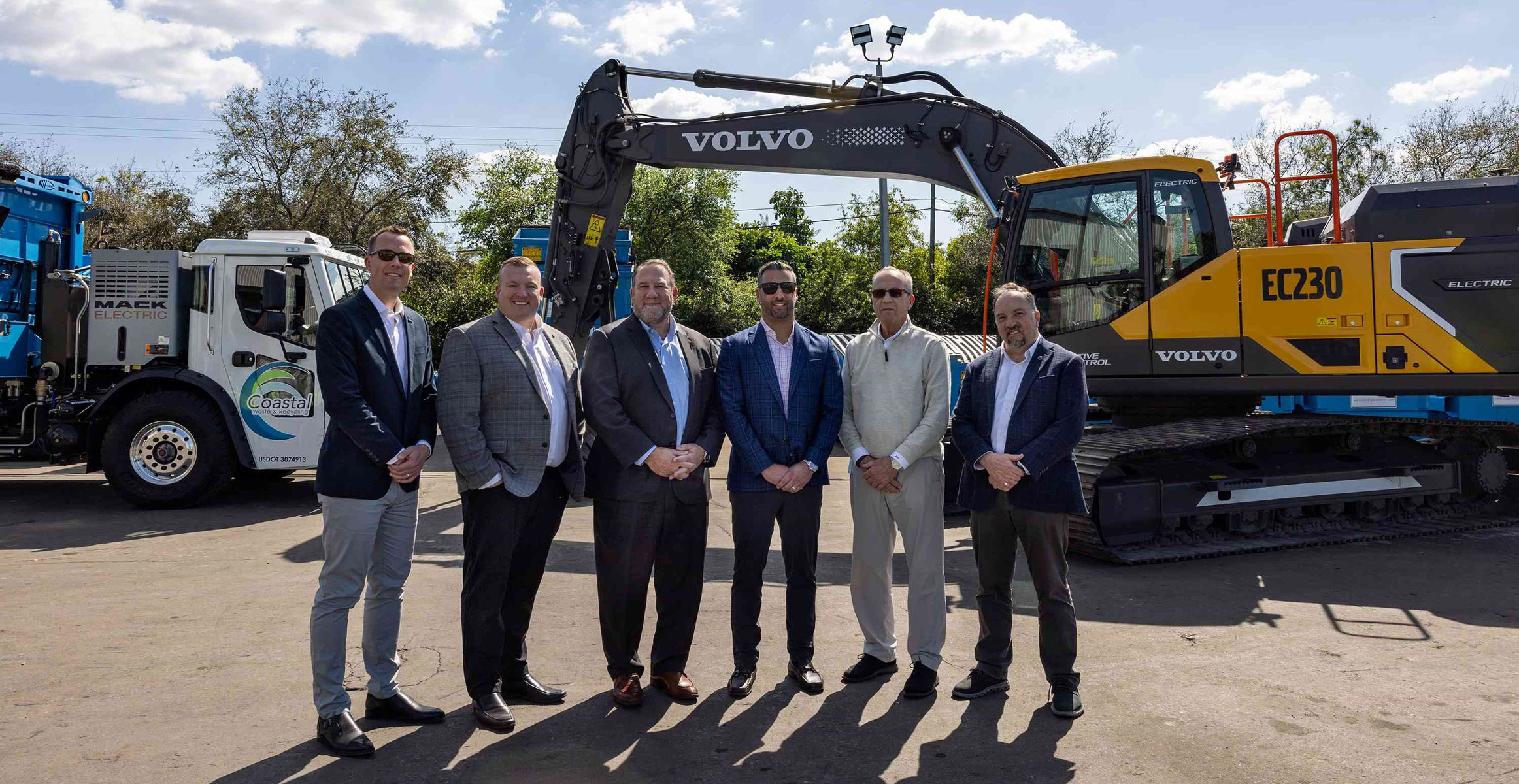 Volvo Construction Equipment and Mack Trucks recently delivered on- and off-road electric equipment to Florida-based Coastal Waste & Recycling.