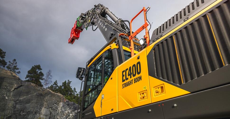 Volvo EC400 straight boom demolition excavator