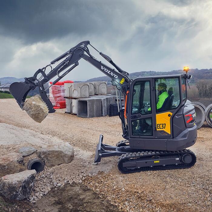 Volvo EC37 compact excavator