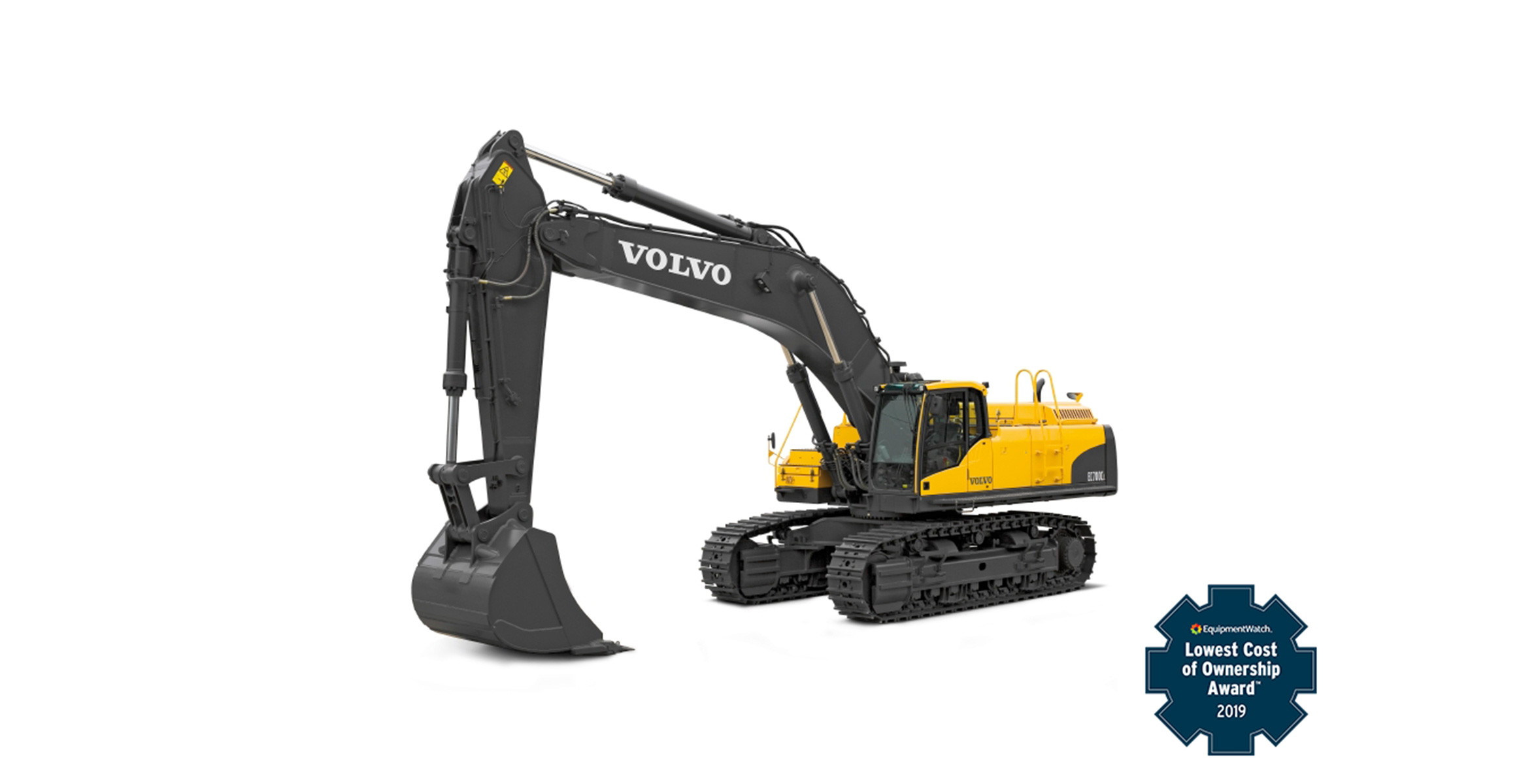 Volvo EC750E Crawler Excavator wins the EquipmentWatch Lowest Cost of Ownership award