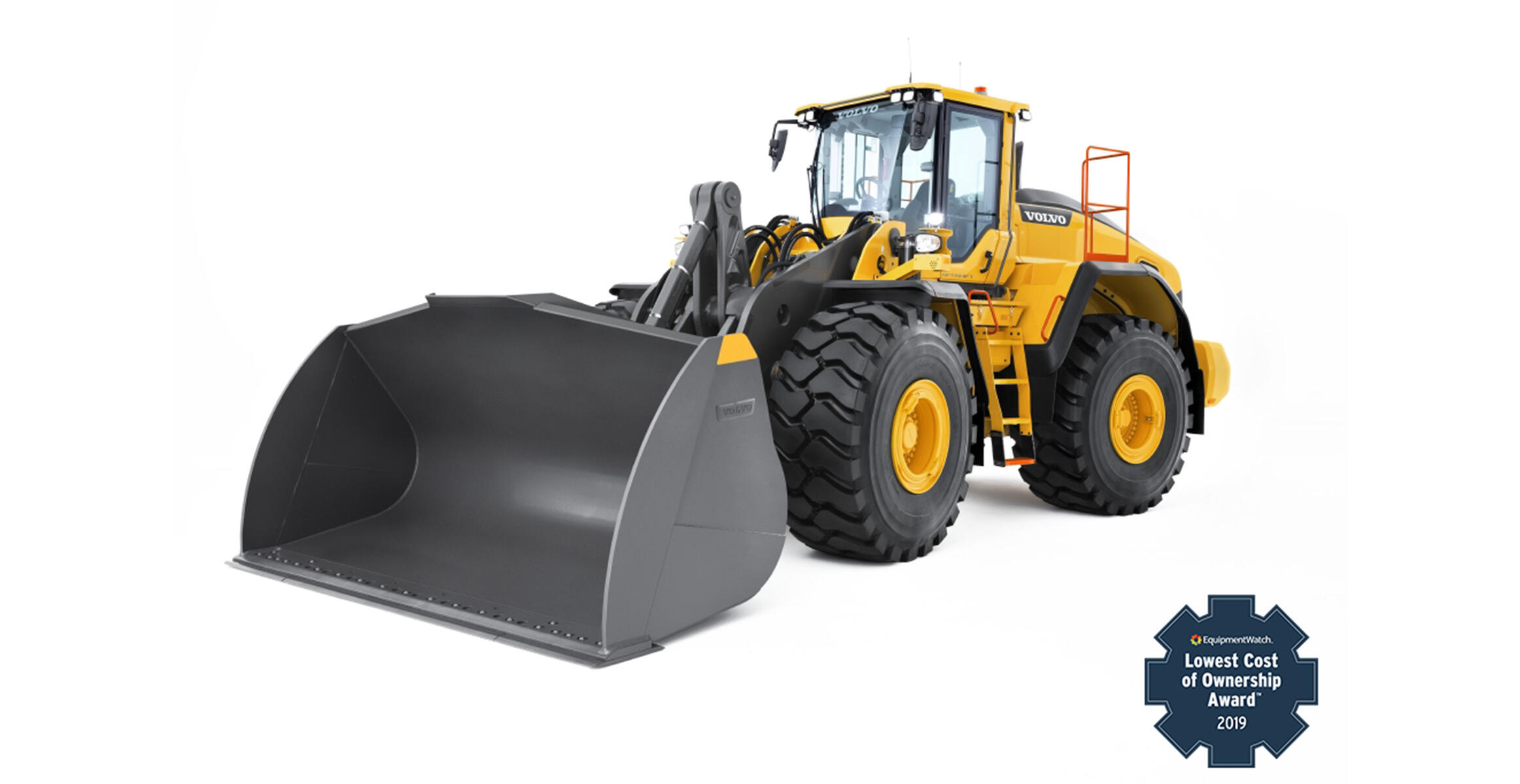 Volvo L180H Wheel Loader wins the 2019 EquipmentWatch Lowest Cost of Ownership award