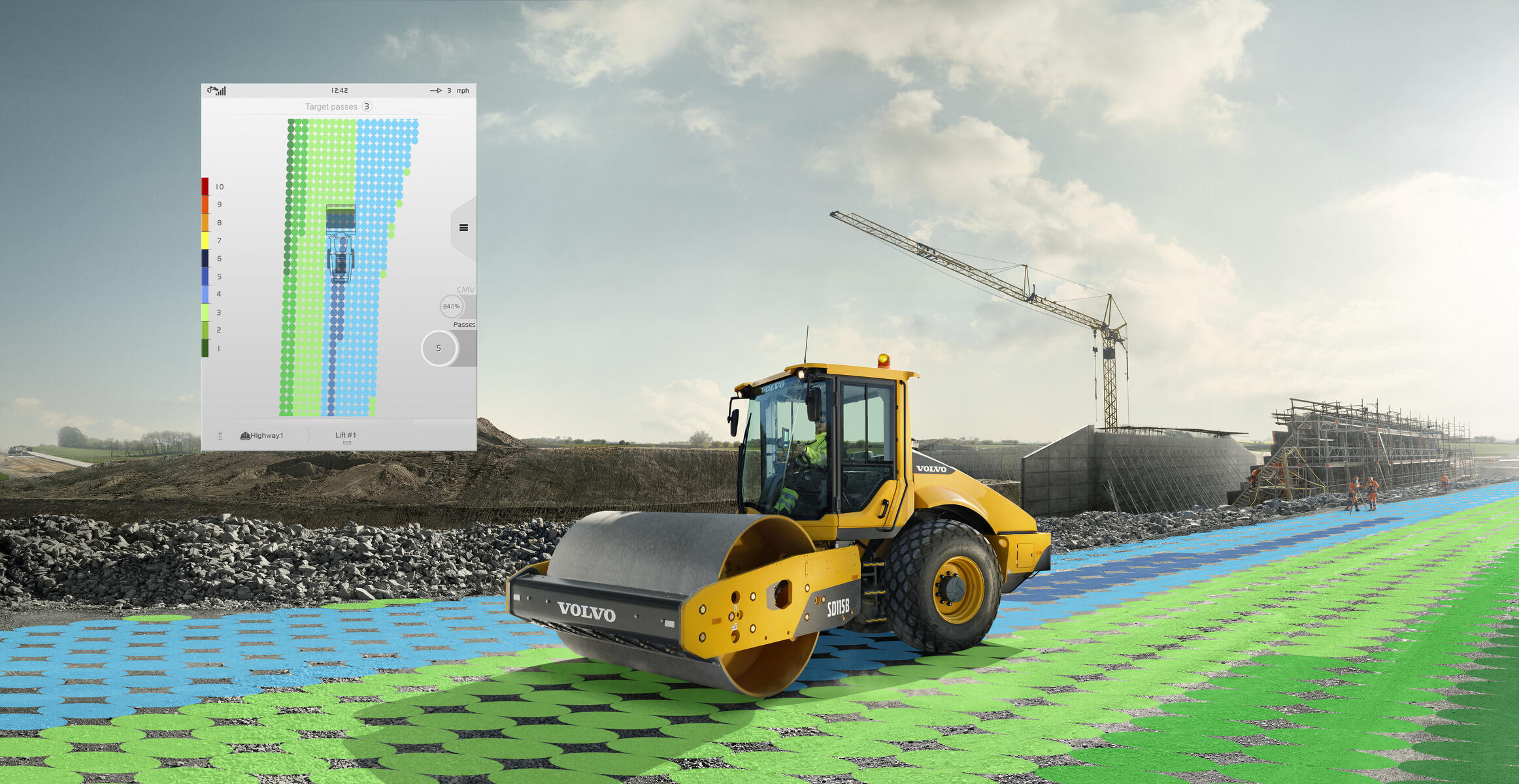 Volvo SD115B - Compact Assist with Pass mapping