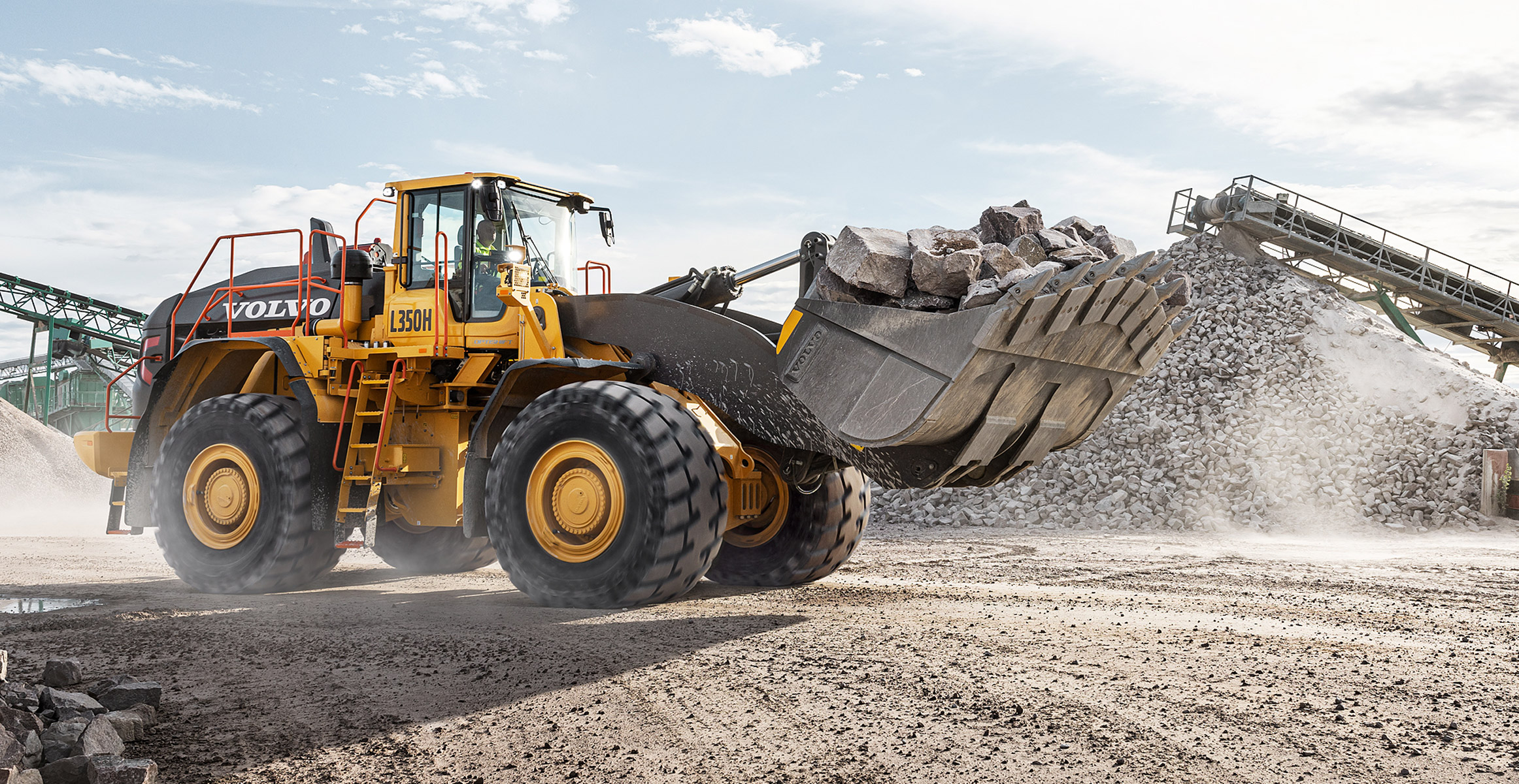 Volvo L350 with D17 Engine at Quarry Site
