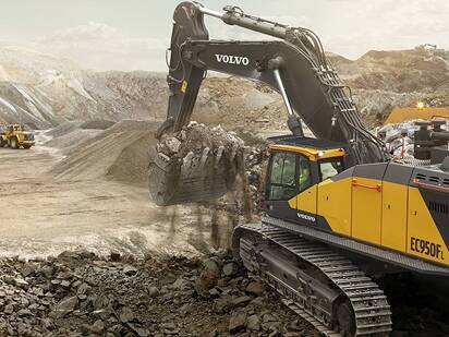 Volvo EC950F Crawler Excavator - Aggregate Mining