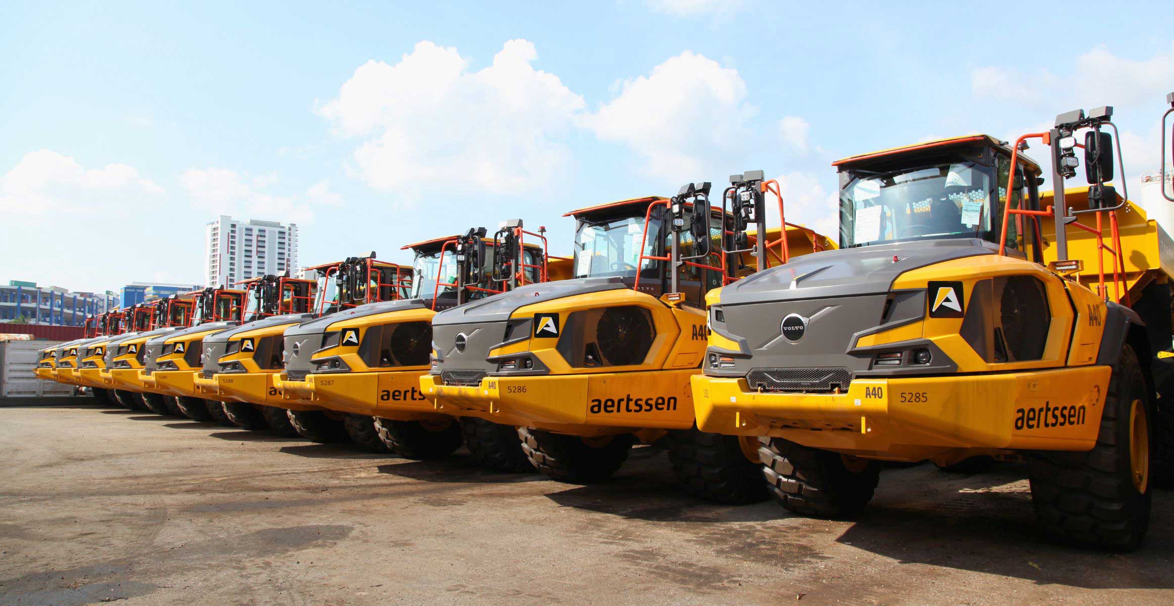 Aertssen Machinery Services Asia Pacific Pte. Ltd’s fleet of 10 New Generation A40 articulated haulers