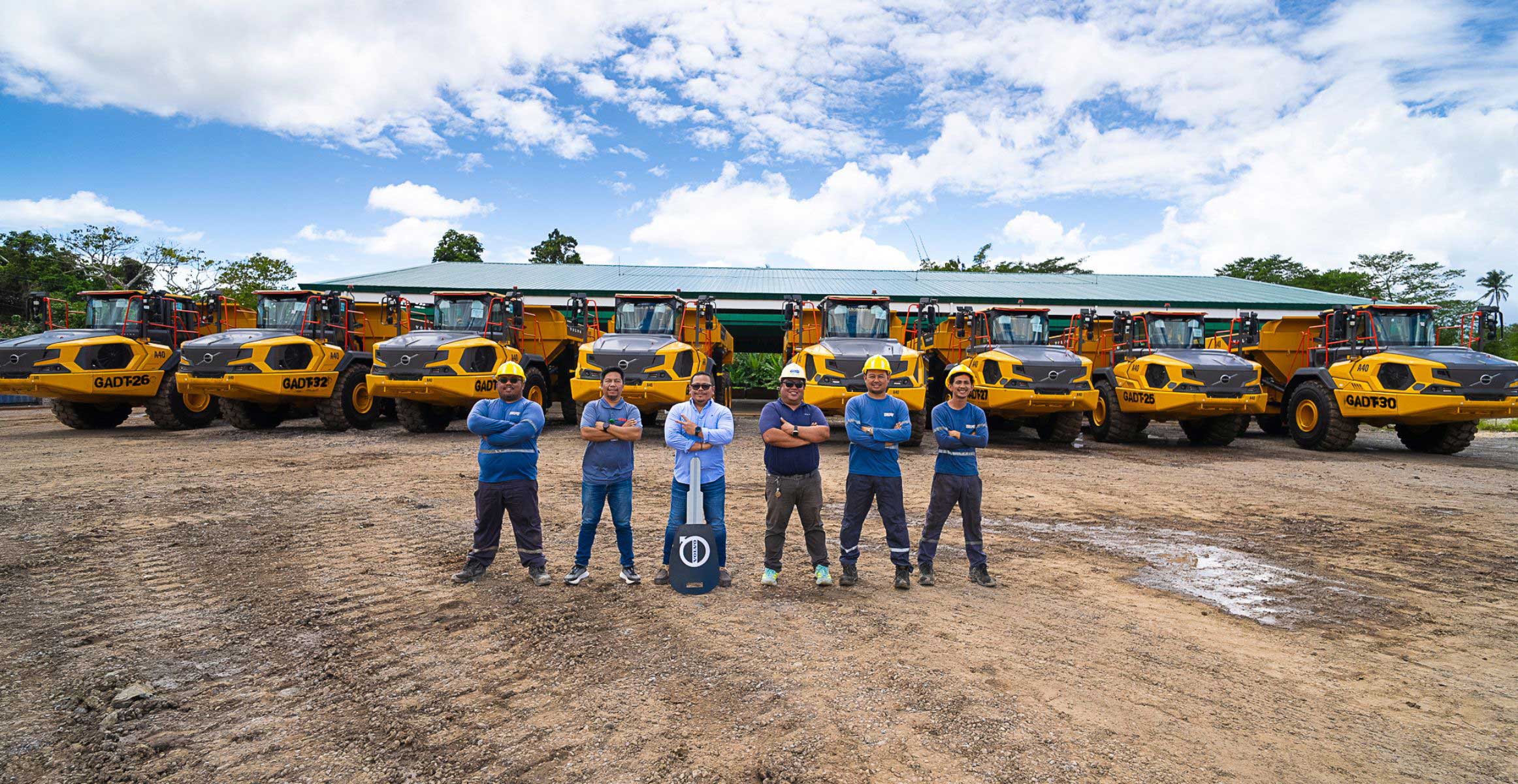 Eight New Generation A40 articulated haulers are delivered to Greenstone Resources Corporation