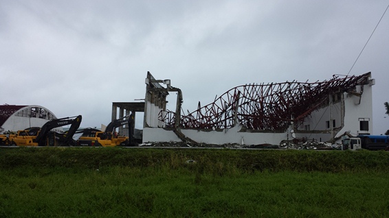 Many structures were damaged in the Typhoon