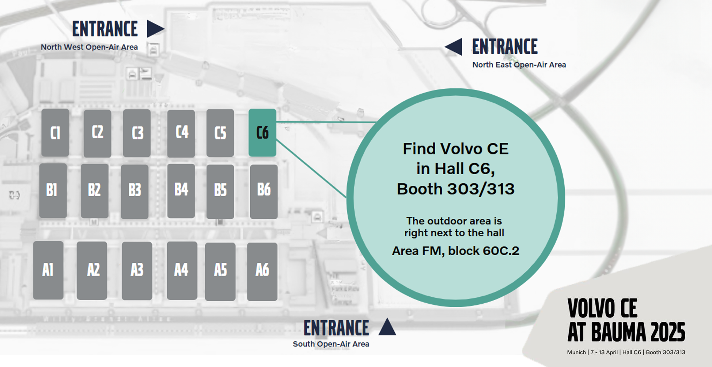 Volvo booth location Bauma 2025.
