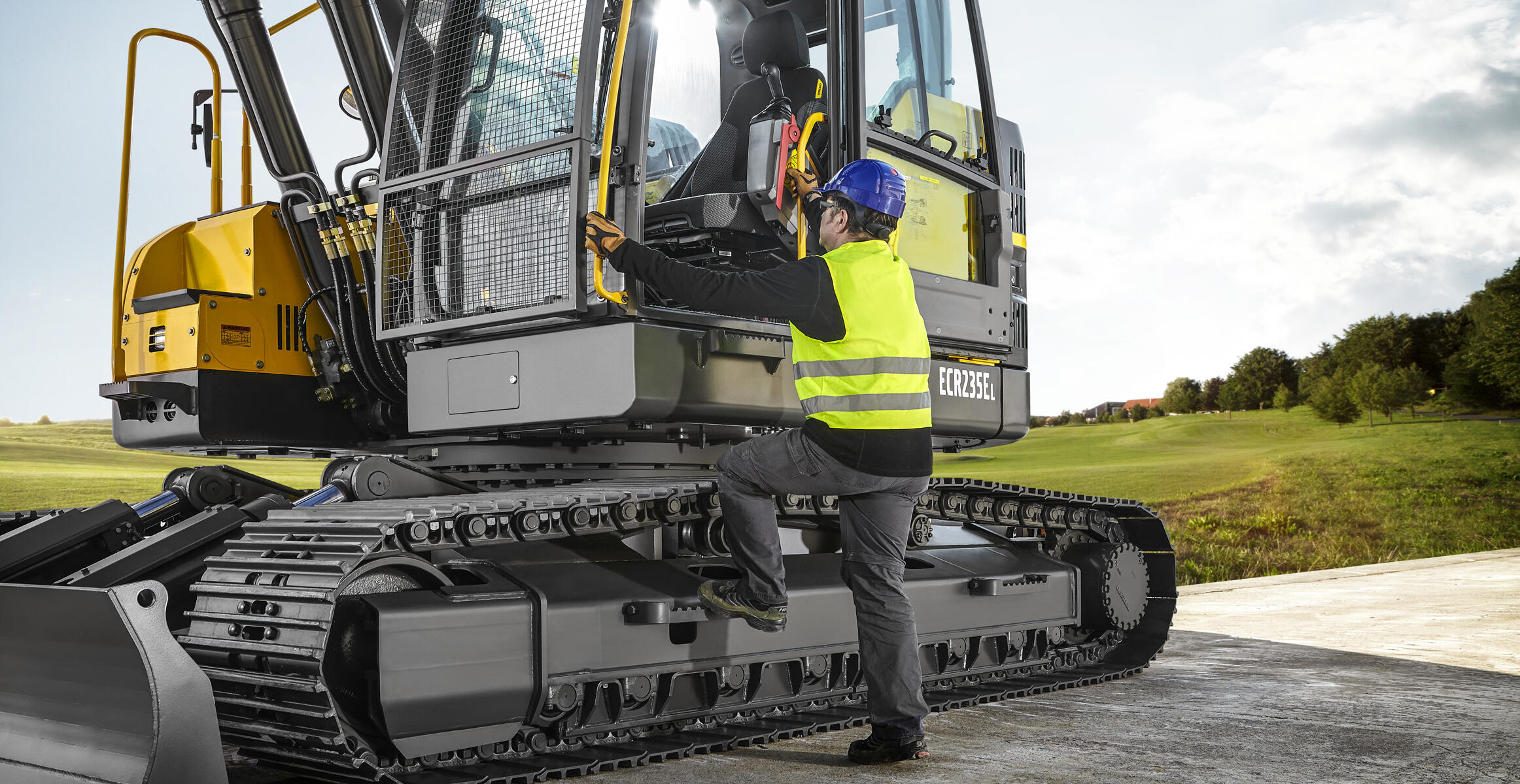 Maintain three points of contact when entering and exiting the cab
