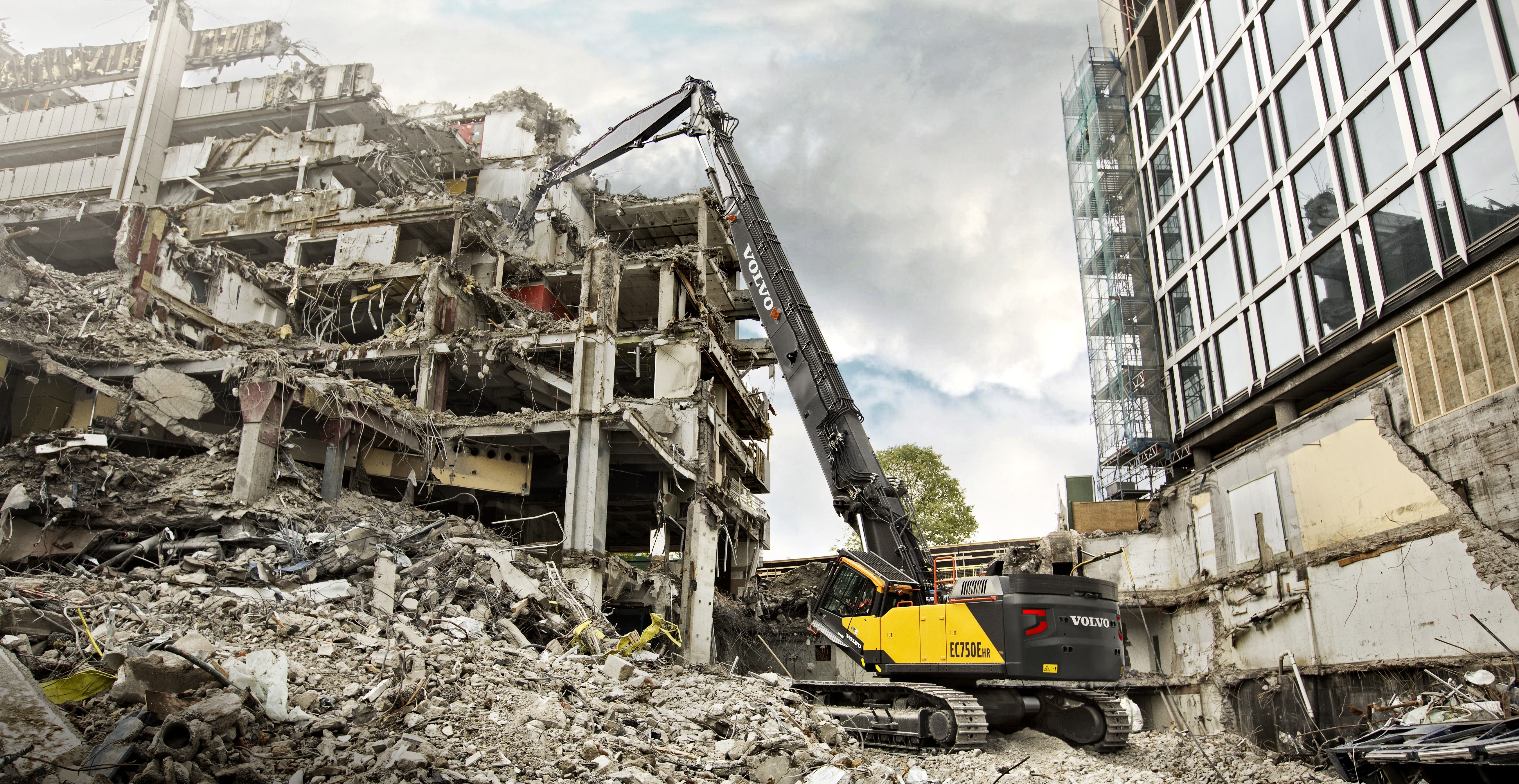 Volvo demolition excavator