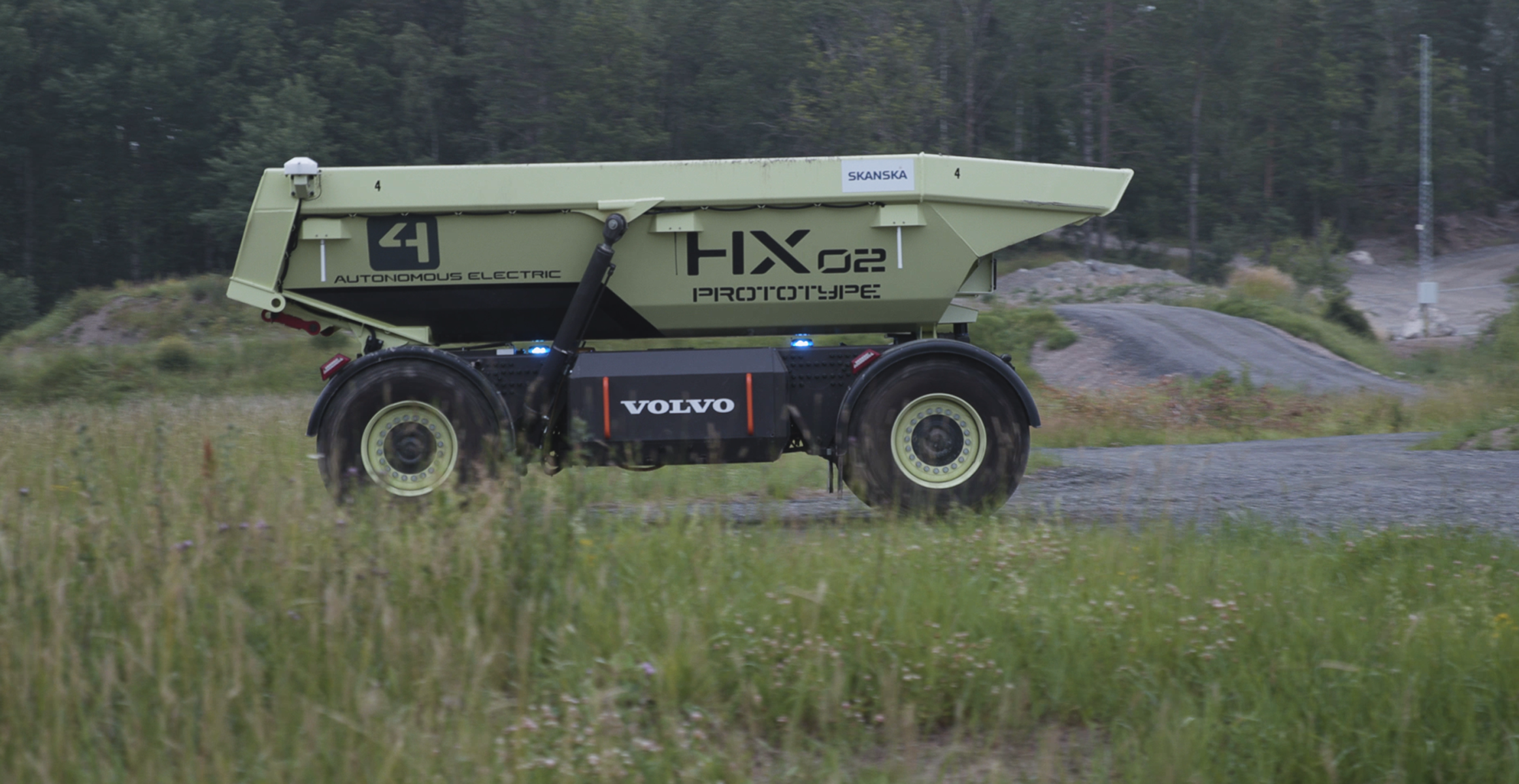 Volvo HX2 autonomous electric load carrier at new Technology Center test track