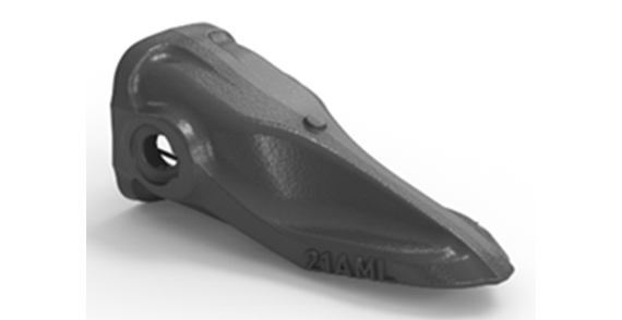 Volvo attachments abrasive material tooth