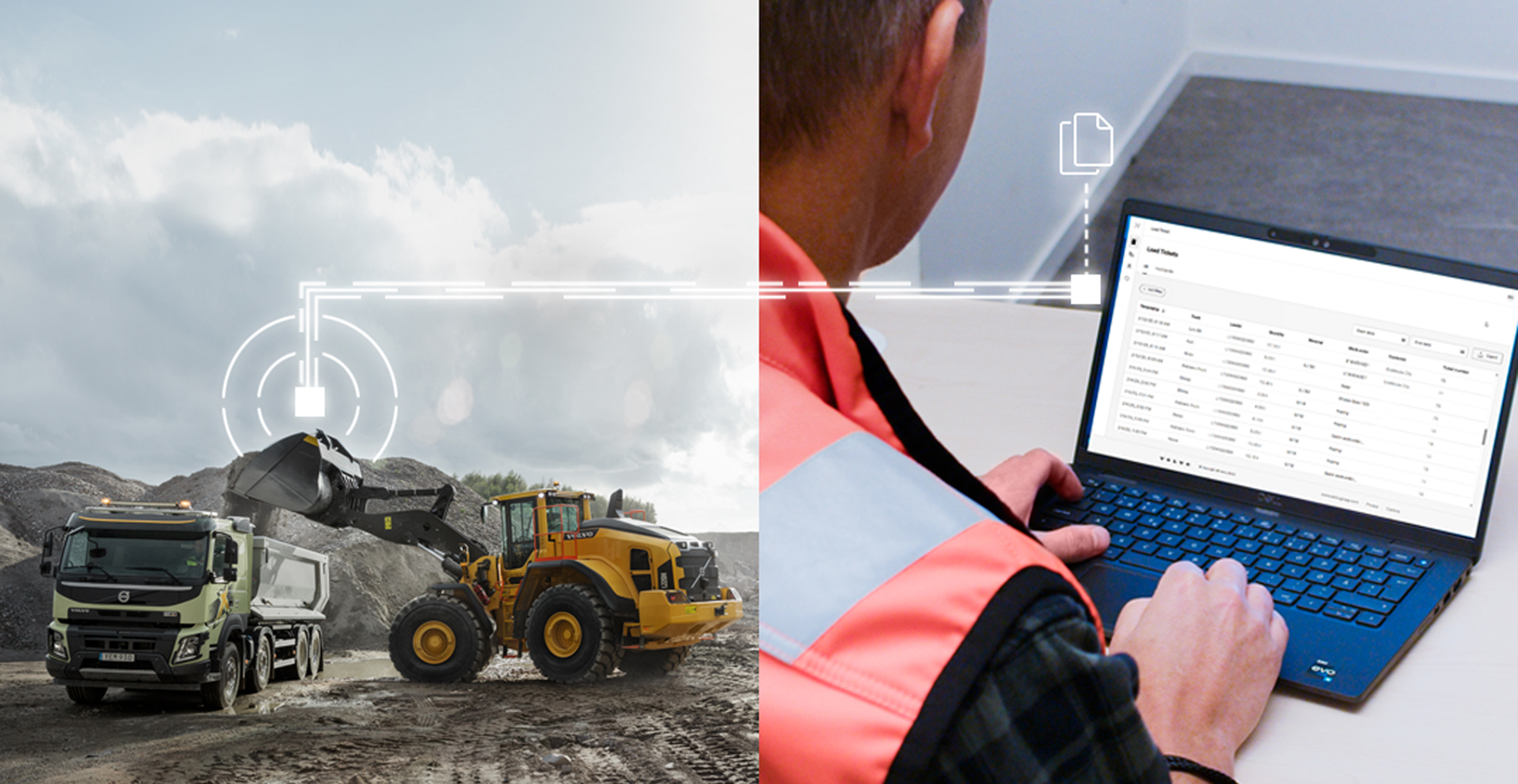 Volvo-Wägesystem & Load Ticket.