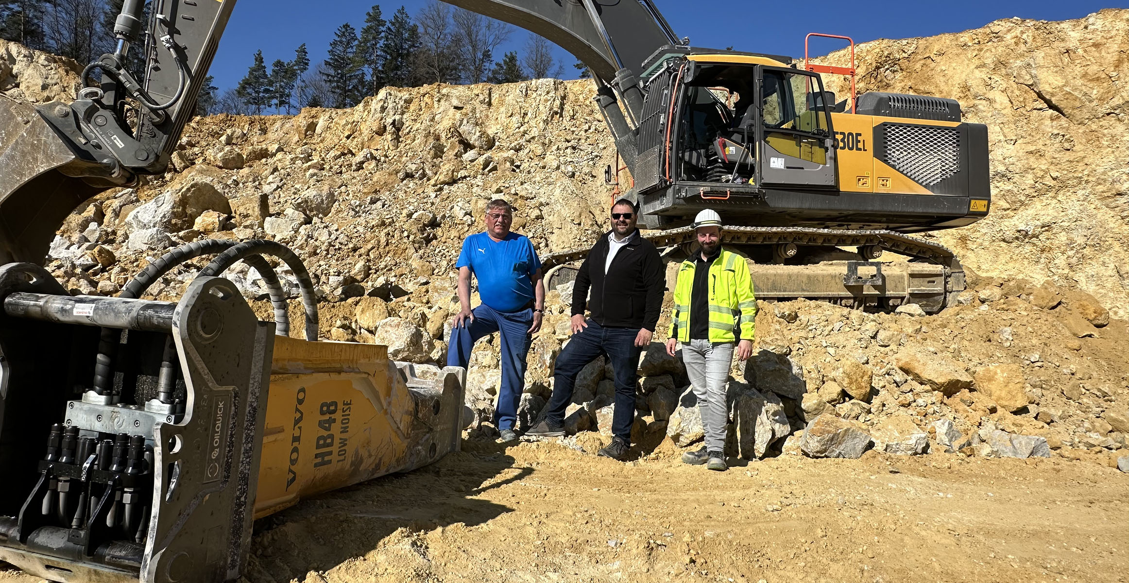 Sebald Zement mit EC530E und Volvo-Hammer