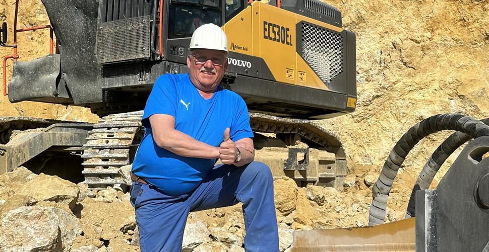 Sebald Zement mit EC530E und Volvo-Hammer