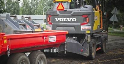 Koparka kołowa EWR170E w zestawie