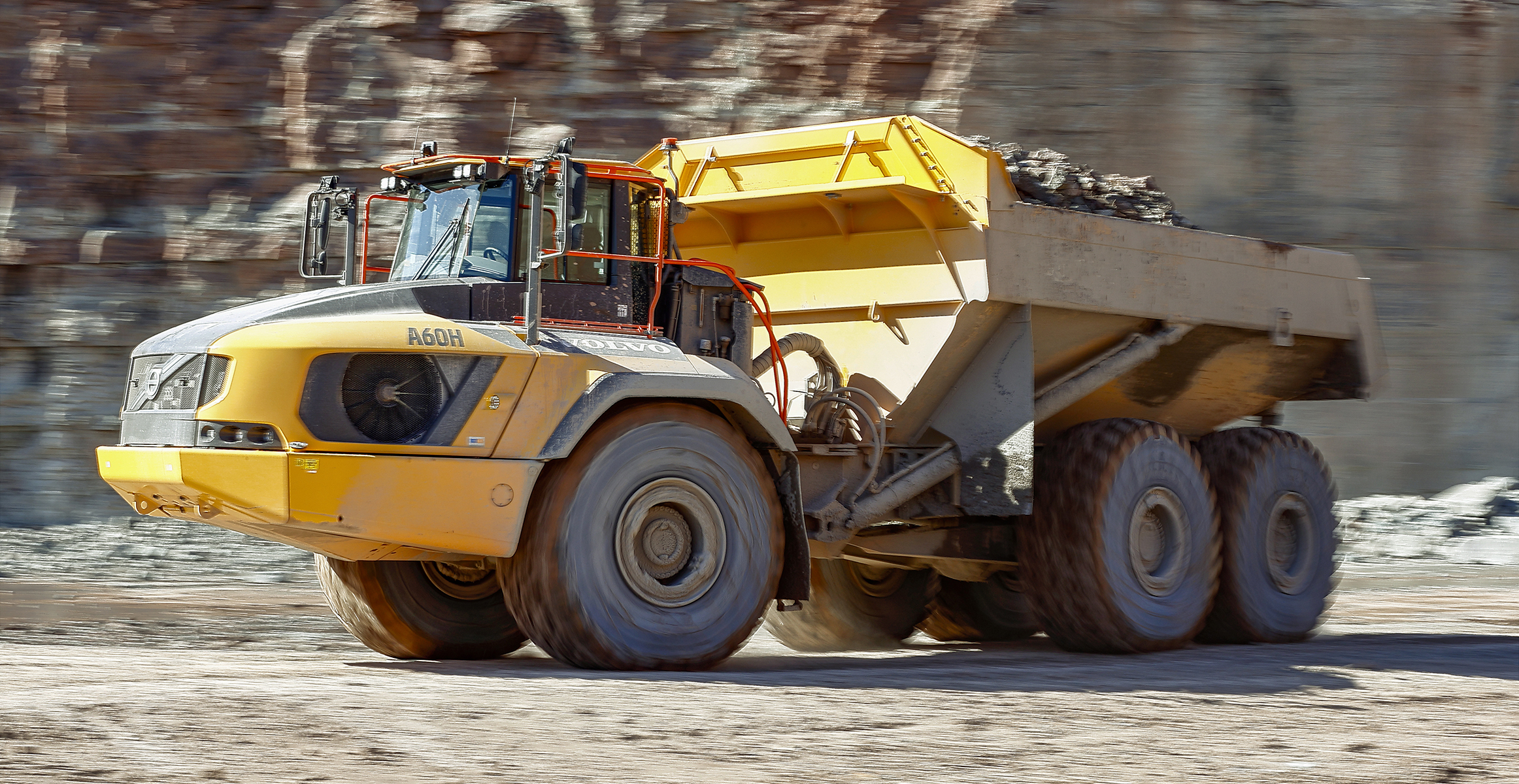 Volvo A60H dumper hos Cementa i Skövde
