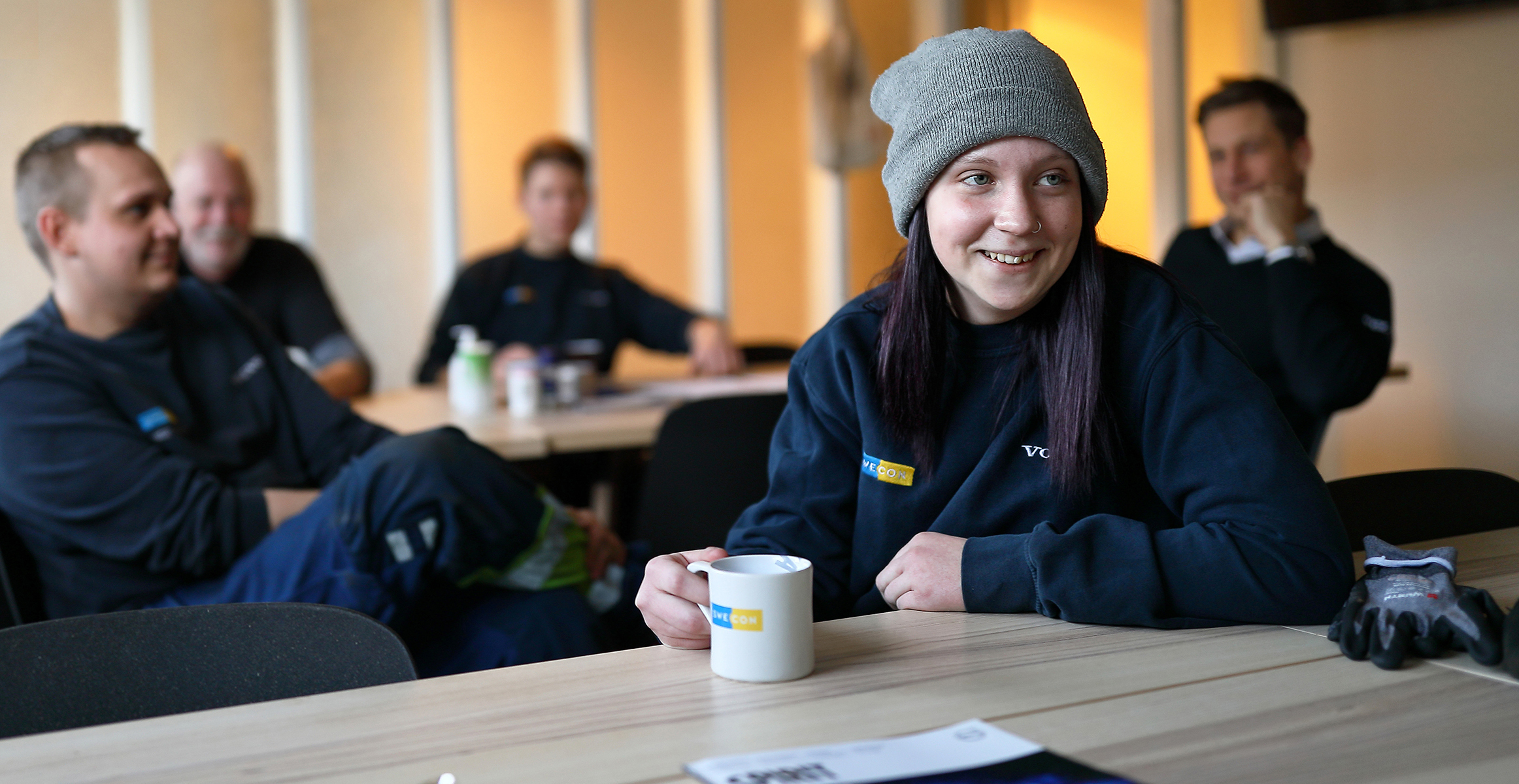 Fika hos Swecon Anläggningsmaskiner i Västerås