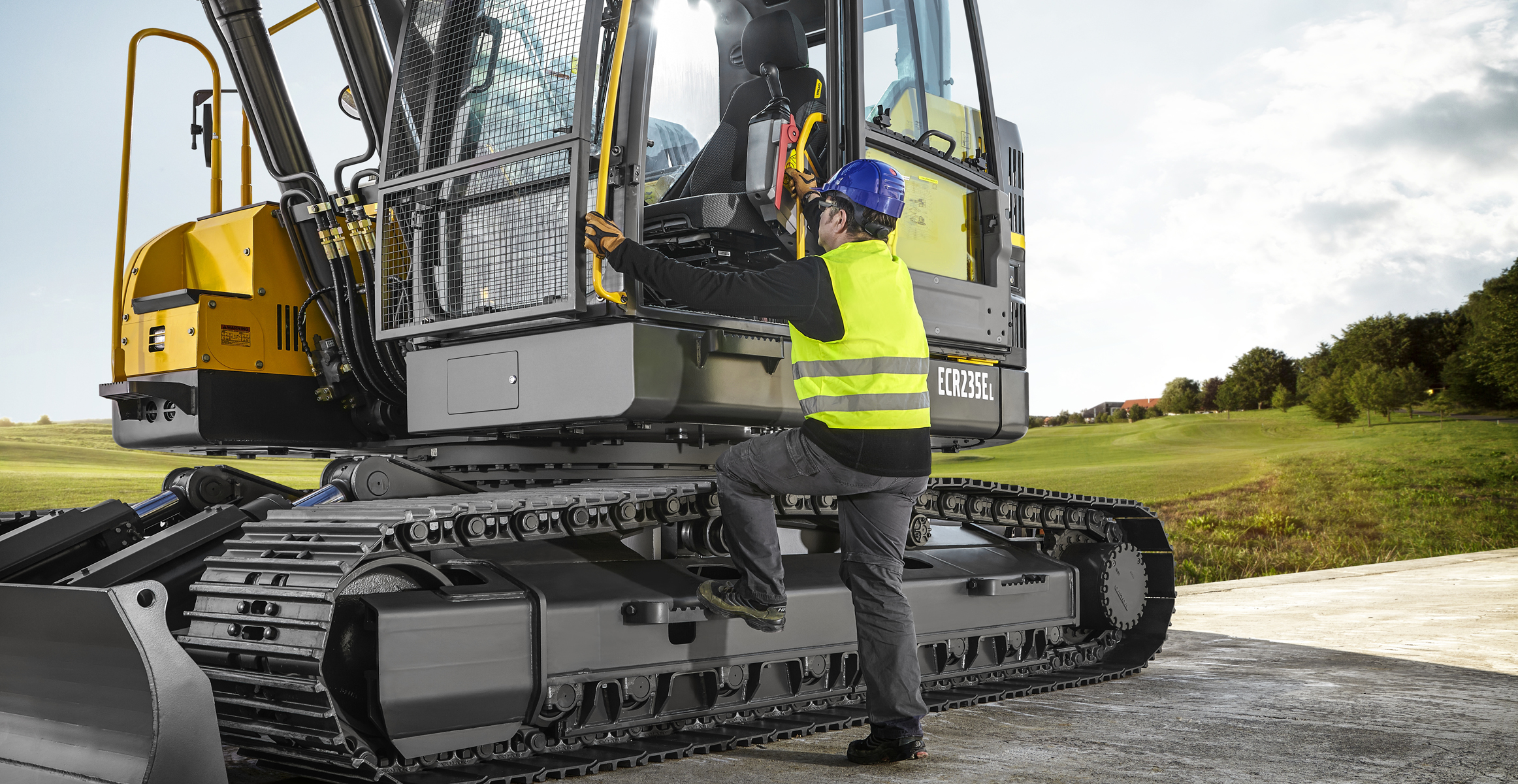 Maintain three points of contact when entering and exiting the cab